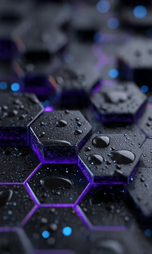 Neon Hexagon Water Drops - Related Ghetto Wallpapers wallpaper