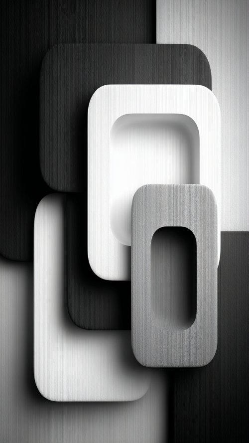 Monochrome Geometric Layered Shapes - Related Ghetto Wallpapers wallpaper
