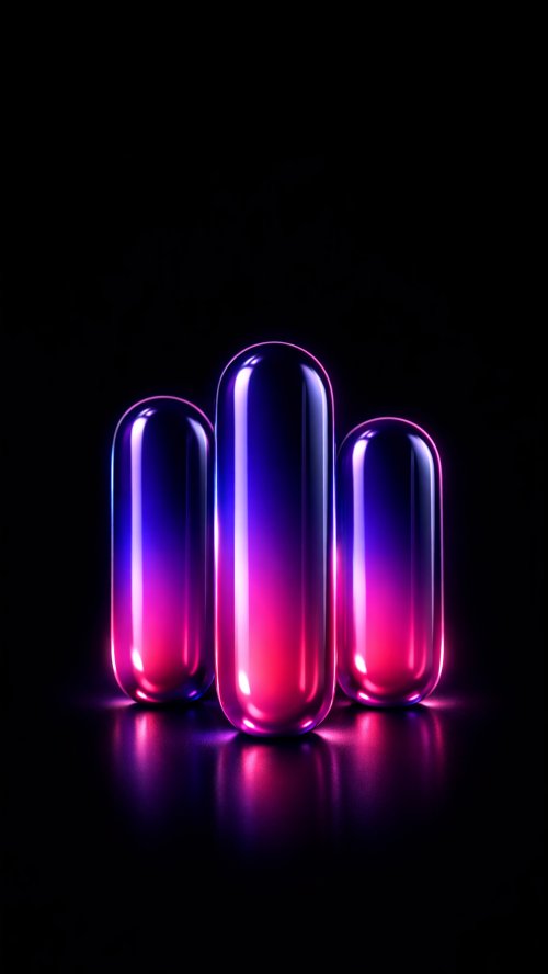 Glowing Neon Capsule Trio - Related Ghetto Wallpapers wallpaper