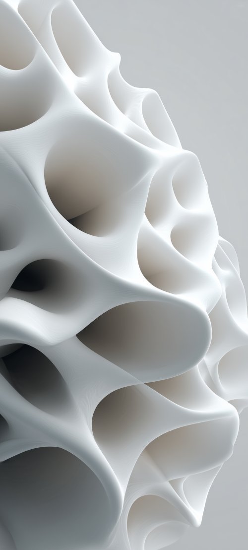 White Abstract Organic Waves - Related StockWalls wallpaper
