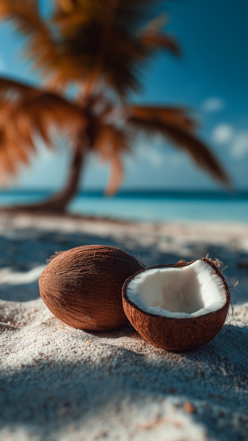 Fresh Tropical Coconut Beach