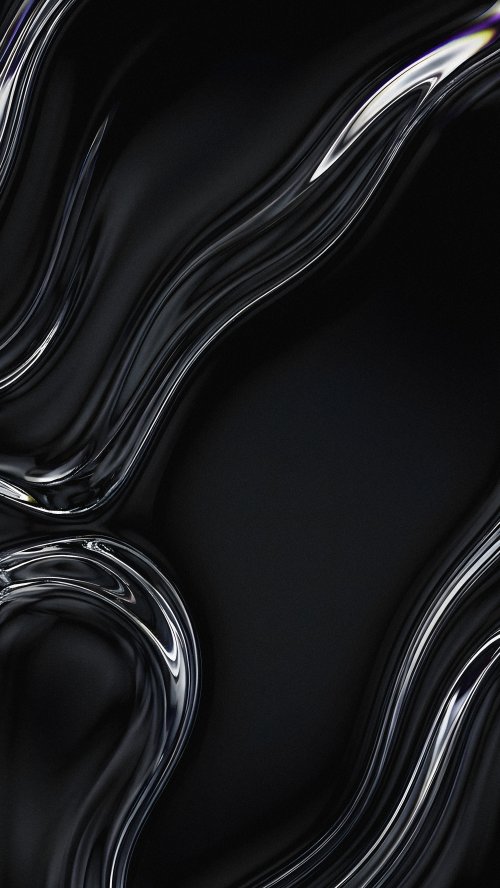 Liquid Black Chrome Waves - Related Ghetto Wallpapers wallpaper
