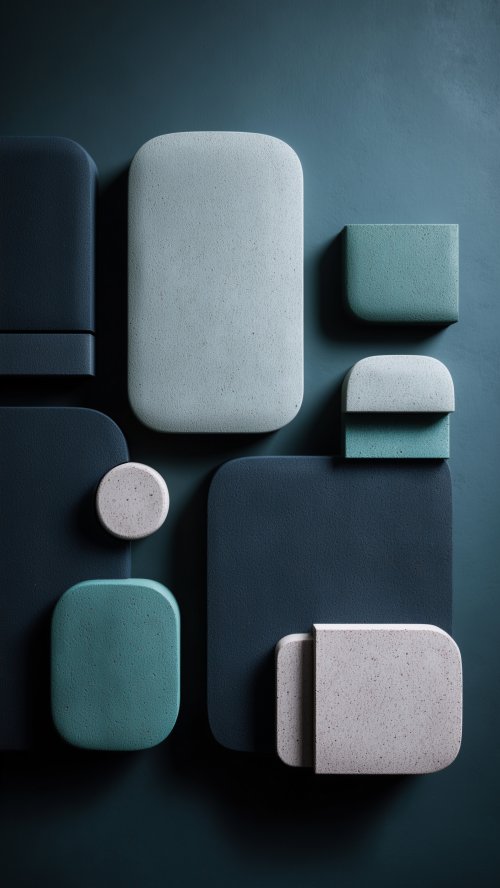 Modern Geometric Stone Shapes - geometric Wallpaper