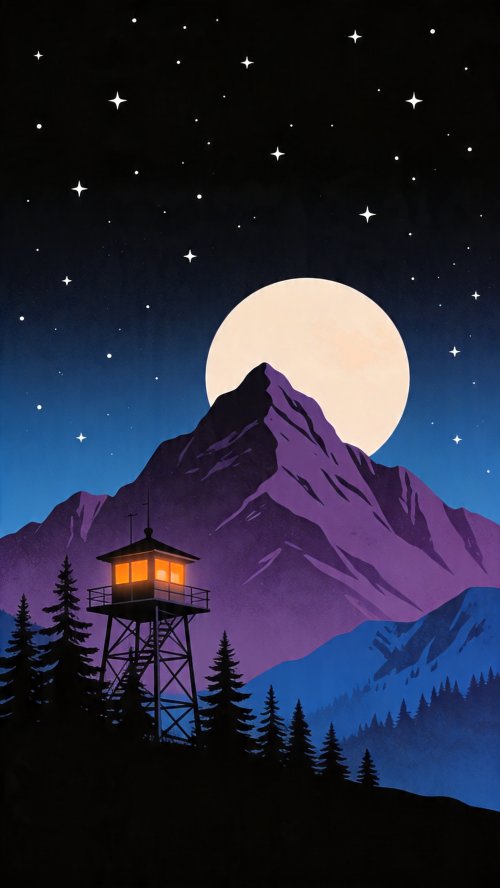 Fire Lookout Mountain Night - Related Ghetto Wallpapers wallpaper