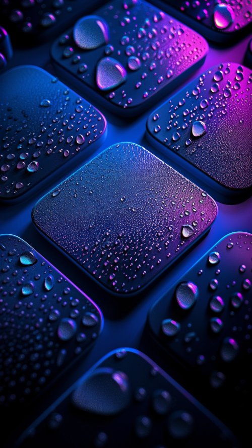 Neon Rain Droplet Tiles - Related Ghetto Wallpapers wallpaper