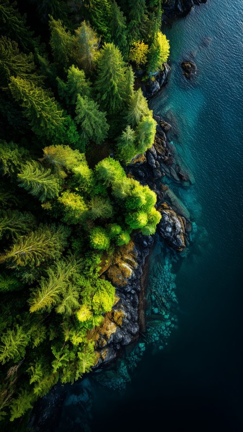 Aerial Forest Lake Shore - Related Ghetto Wallpapers wallpaper