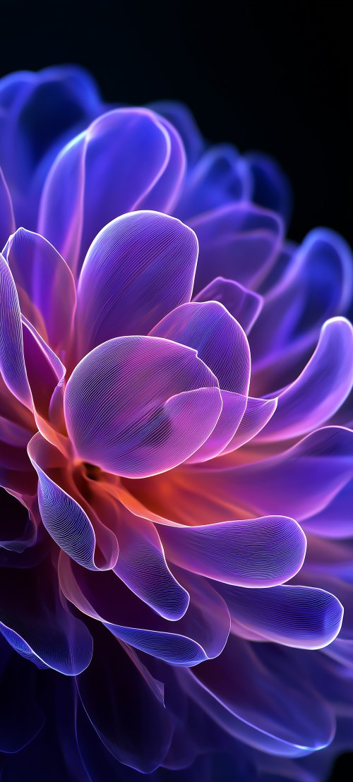 Neon Glowing Abstract Flower - Related StockWalls wallpaper