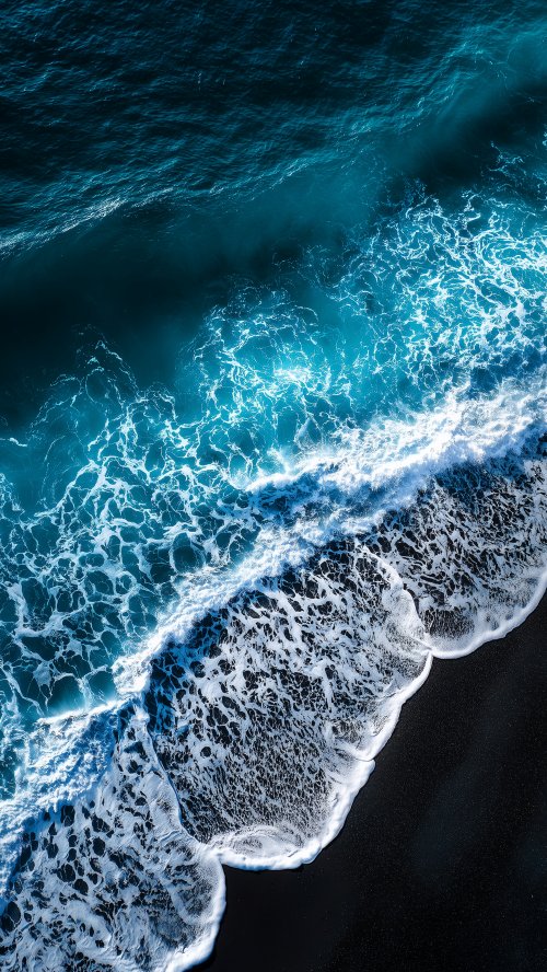 Aerial Blue Ocean Waves - Related Ghetto Wallpapers wallpaper