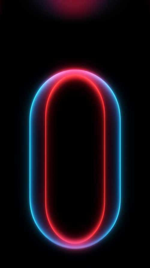 Glowing Neon Oval Frame - amoled Wallpaper