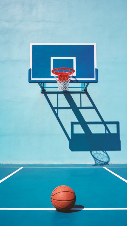 Minimalist Blue Basketball Court - Related Ghetto Wallpapers wallpaper