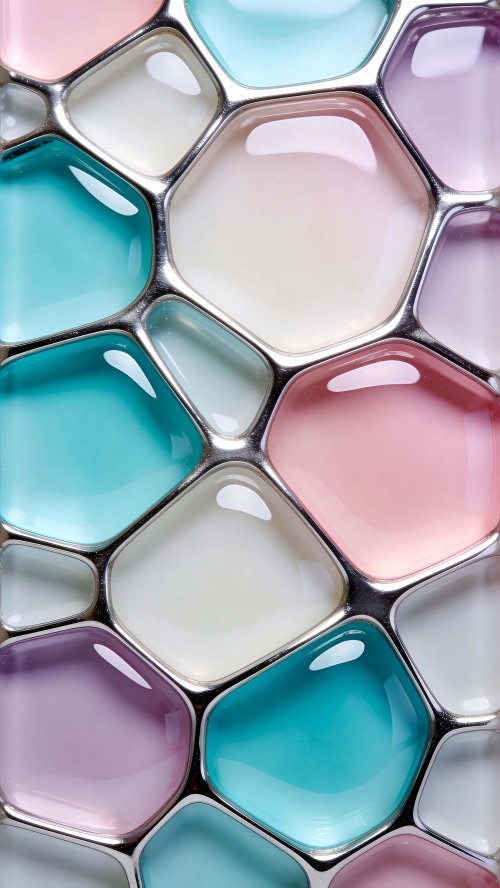 Pastel Geometric Liquid Cells - Related Ghetto Wallpapers wallpaper