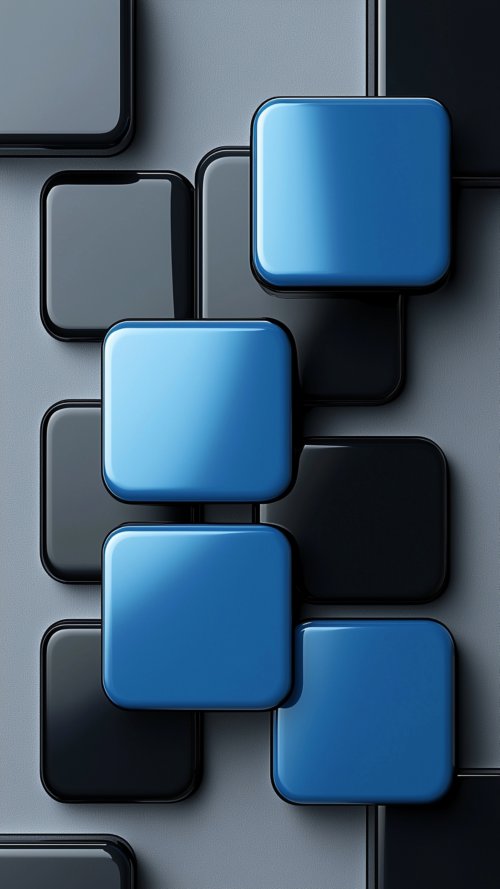 Blue Glossy Square Tiles - Related StockWalls wallpaper