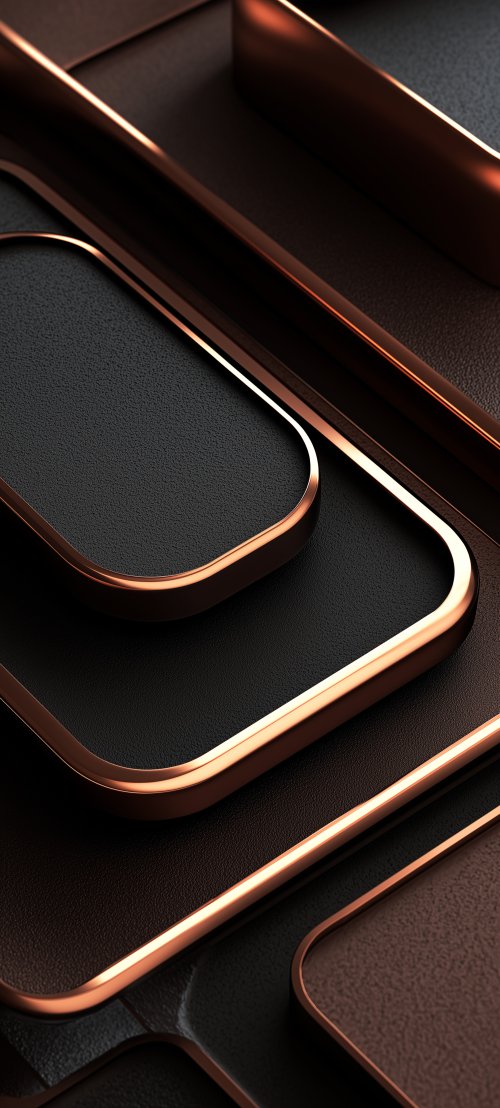 Elegant Bronze Geometric Layers - Related StockWalls wallpaper