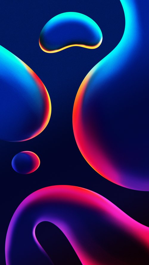 Neon Liquid Abstract Shapes - Related StockWalls wallpaper