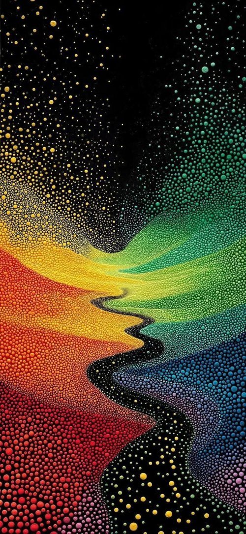 Colorful Dotted Rainbow Flow - abstract Wallpaper