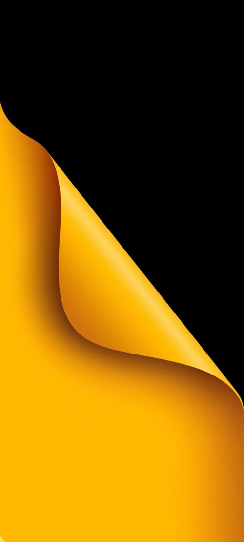Minimalist Yellow Paper Curl - Related Ghetto Wallpapers wallpaper