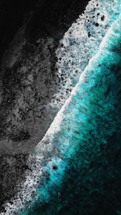 Aerial Ocean Shoreline View - Related StockWalls wallpaper