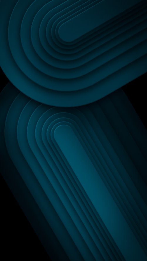 Dark Teal Geometric Layers - geometric Wallpaper