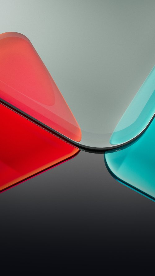 Abstract Red Cyan Glass - abstract Wallpaper
