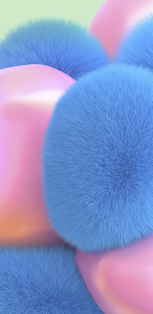 Soft Blue Furry Spheres - Related Ghetto Wallpapers wallpaper