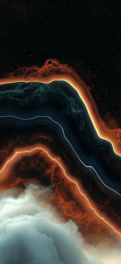 Abstract Glowing Fluid Waves - abstract Wallpaper