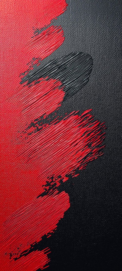 Bold Red Brushstrokes - abstract Wallpaper