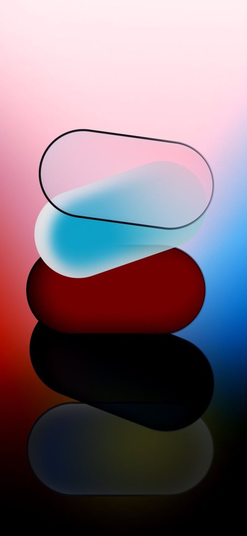 Abstract Gradient Glass Shapes - abstract Wallpaper