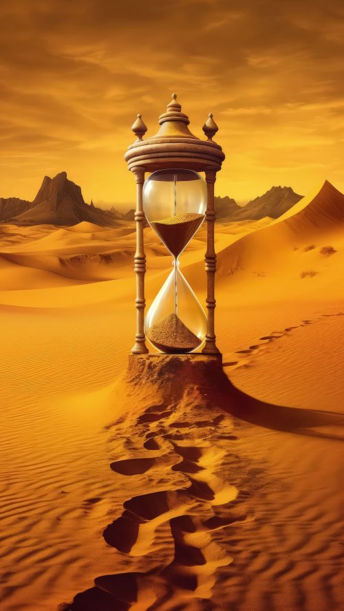 Hourglass in Golden Desert - Related Ghetto Wallpapers wallpaper