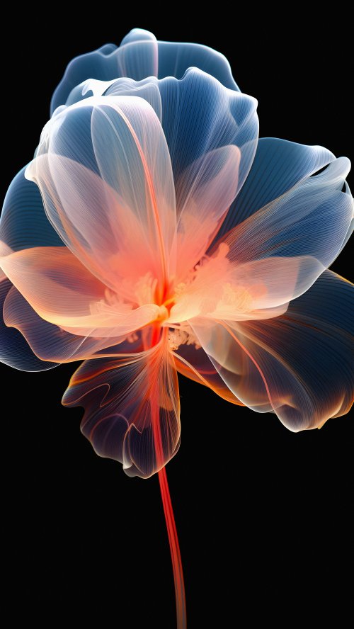 Glowing Translucent Abstract Flower - Related StockWalls wallpaper