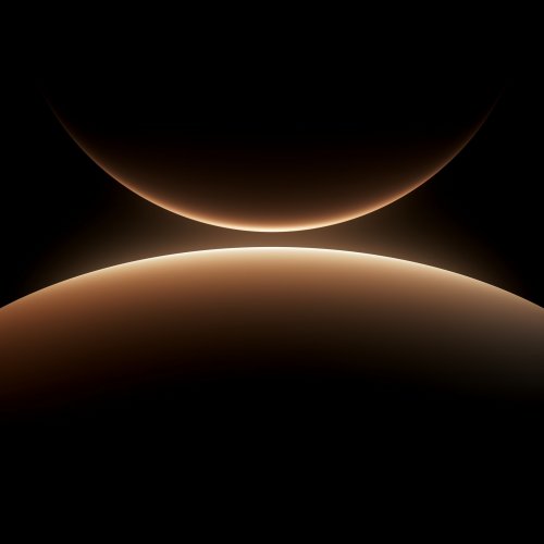 Minimal Golden Eclipse Glow - huawei Wallpaper