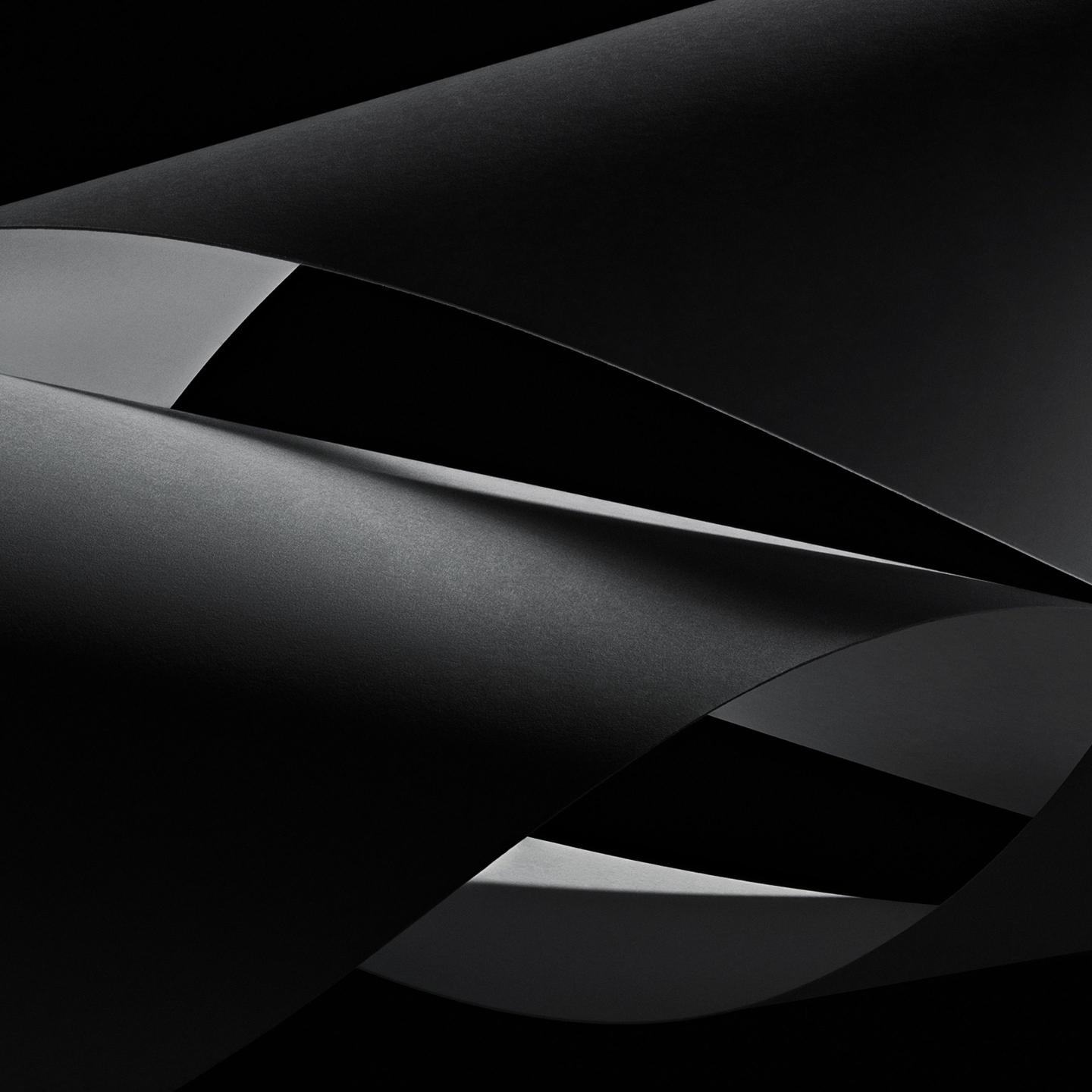 Abstract Black Paper Waves - Related Dark Wallpapers wallpaper