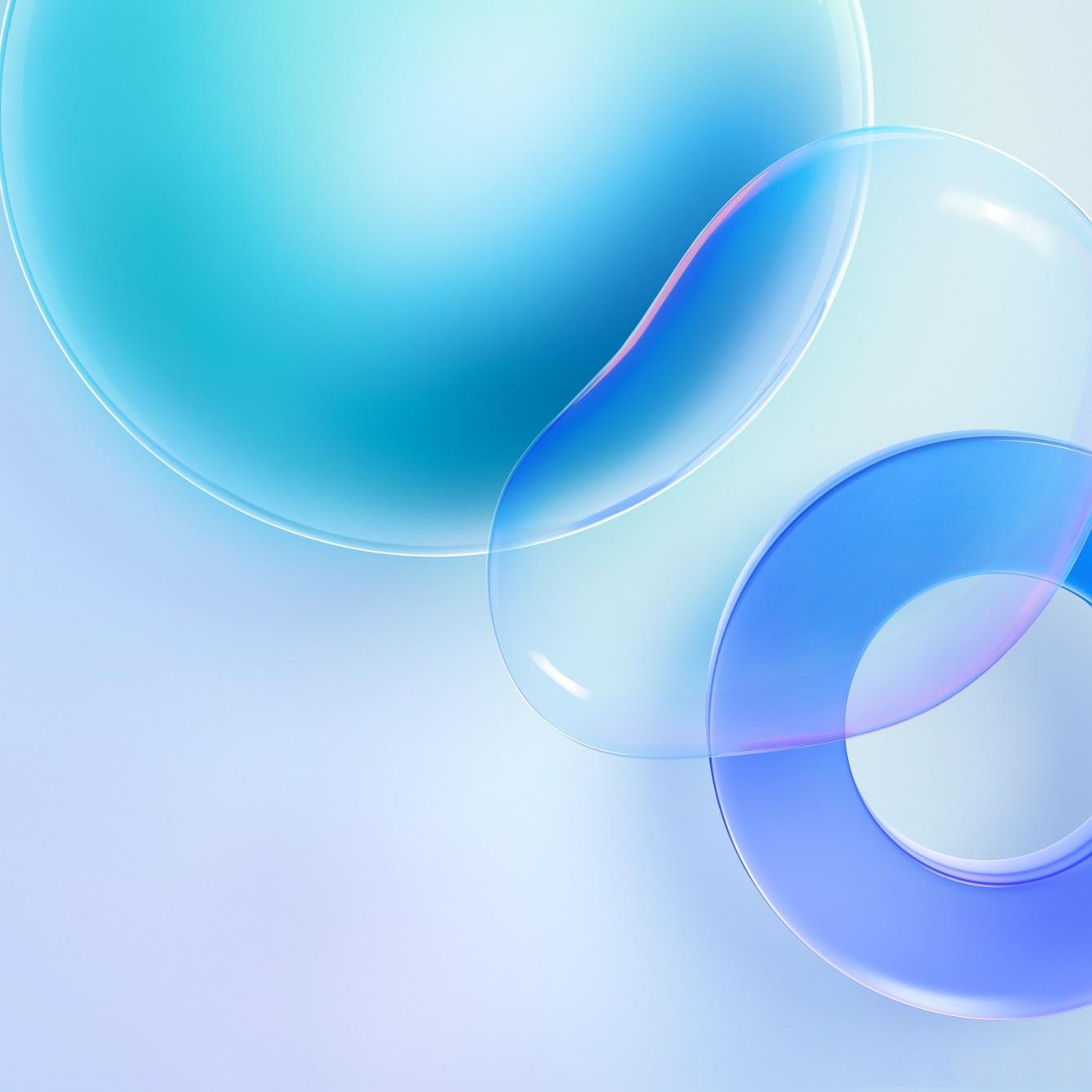 Abstract Blue Bubbles