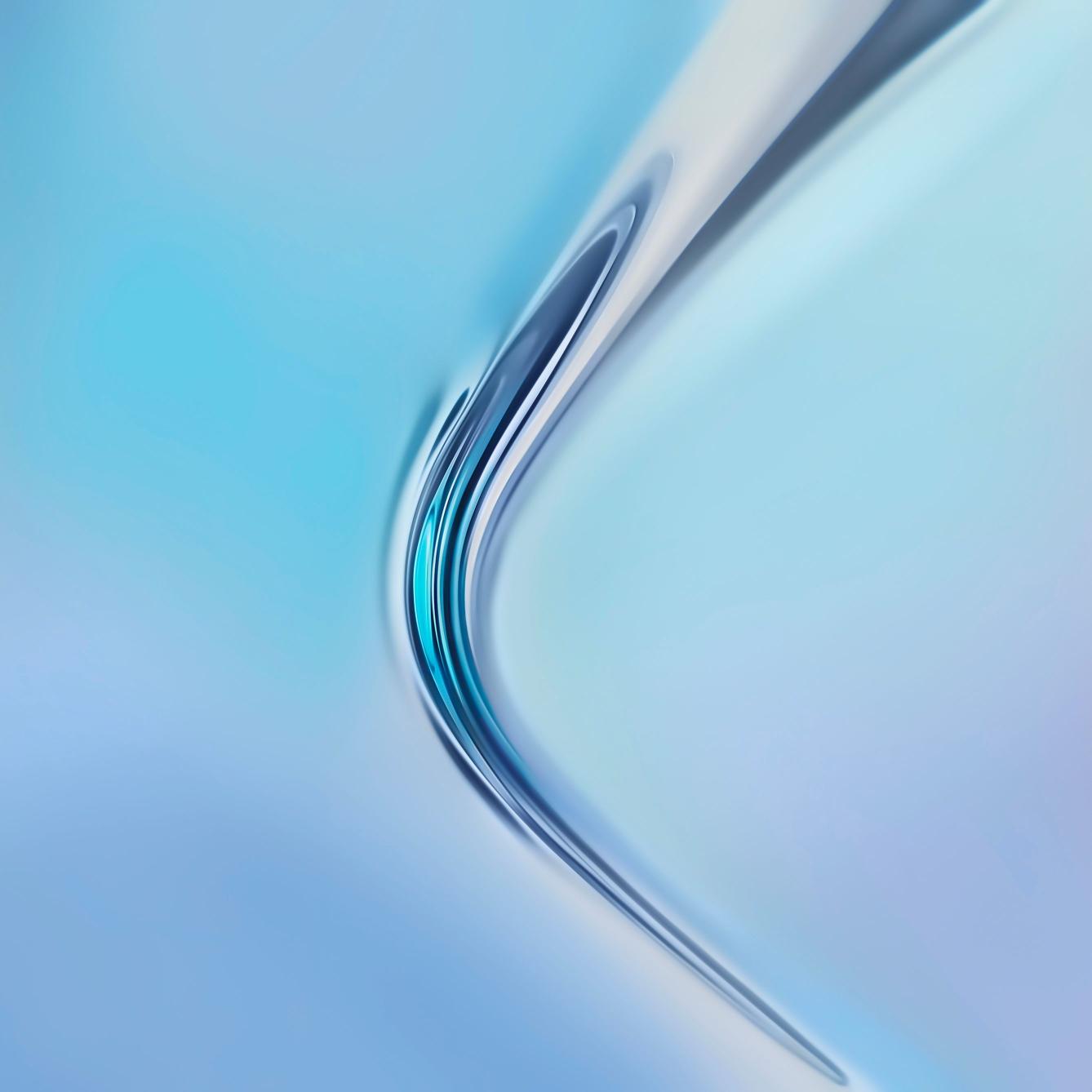 Abstract Blue Curve