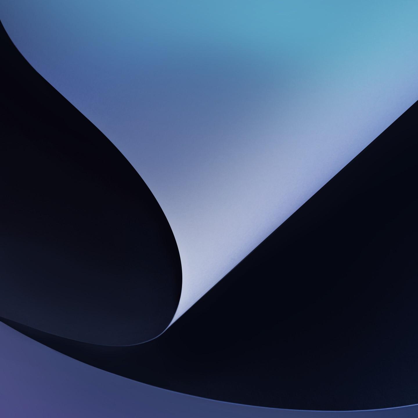 Abstract Blue Curves