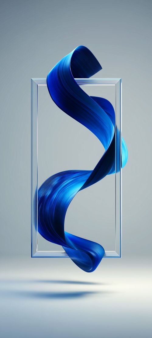 Abstract Blue Ribbon Frame - abstract Wallpaper