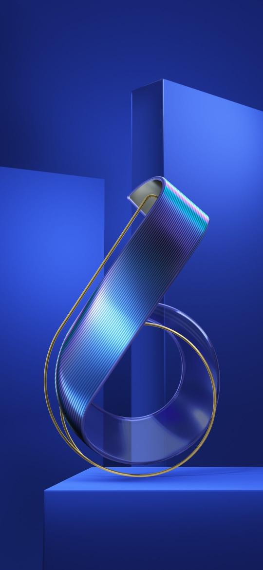 Abstract Blue Sculpture - Related StockWalls wallpaper