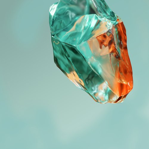 Abstract Crystal Teal Orange