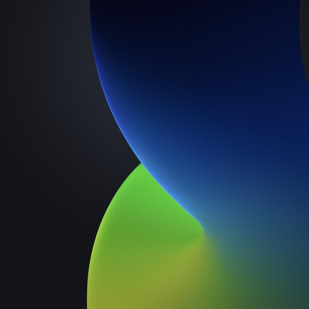 Abstract Gradient Curves - apple Wallpaper