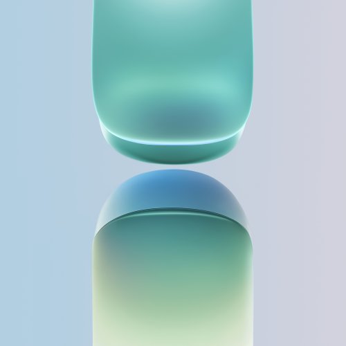 Abstract Gradient Glass Shapes - Related Anime Wallpapers wallpaper