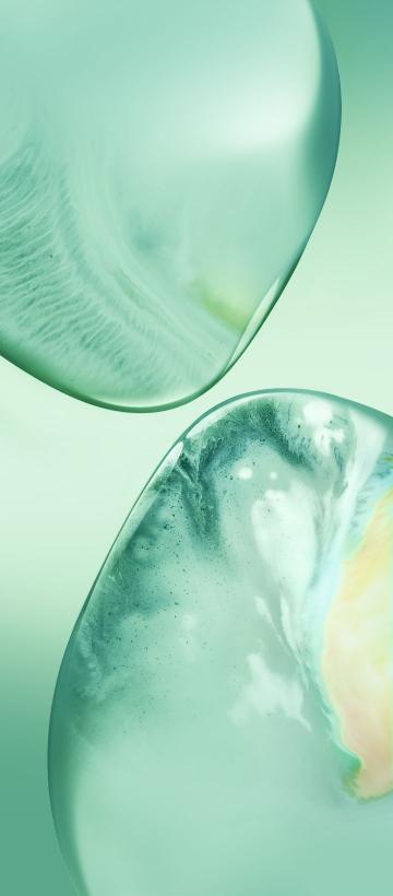 Abstract Green Bubbles