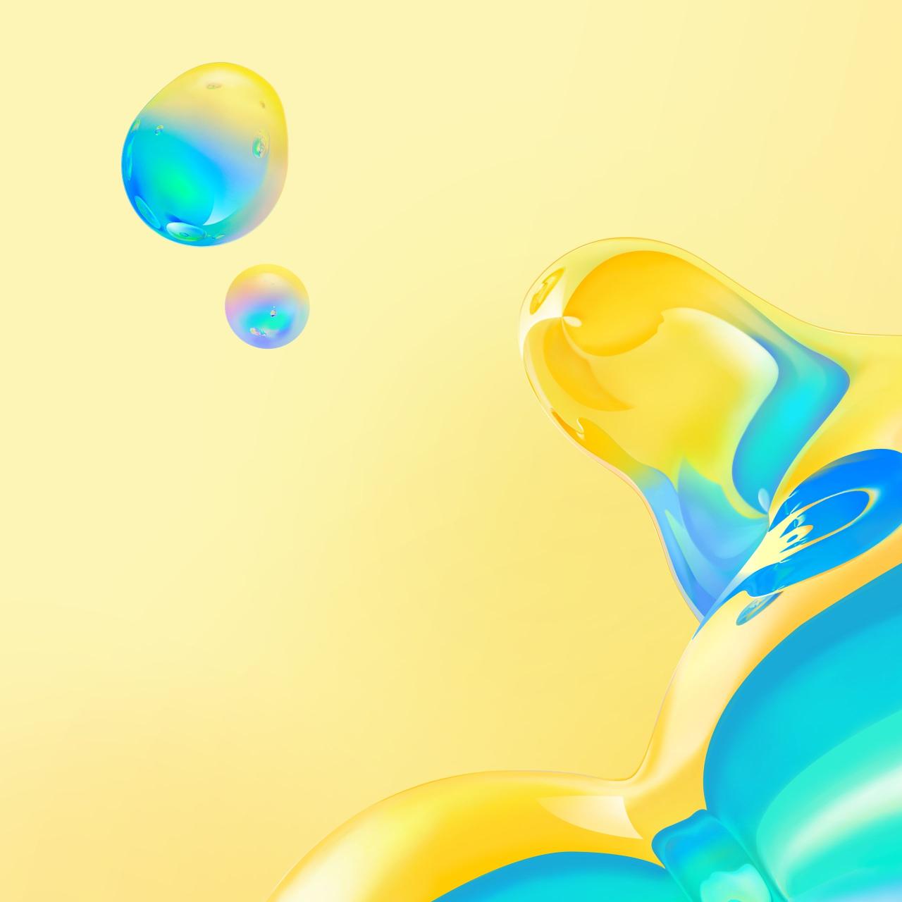 Abstract Liquid Bubbles - Samsung Wallpaper