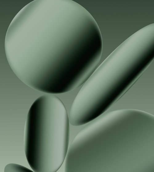 Abstract Olive Green Orbs - Google Pixel Wallpaper