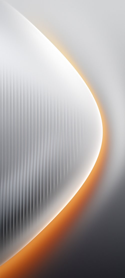 Abstract Orange Curve