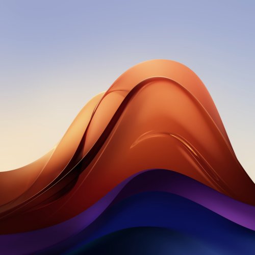 Abstract Orange Wave Wallpaper