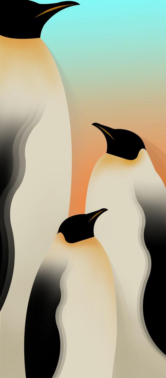 Abstract Penguin Duo