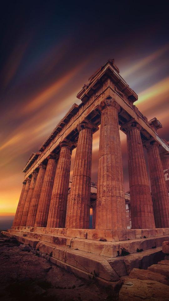 Ancient Greek Temple Sunset - Related StockWalls wallpaper