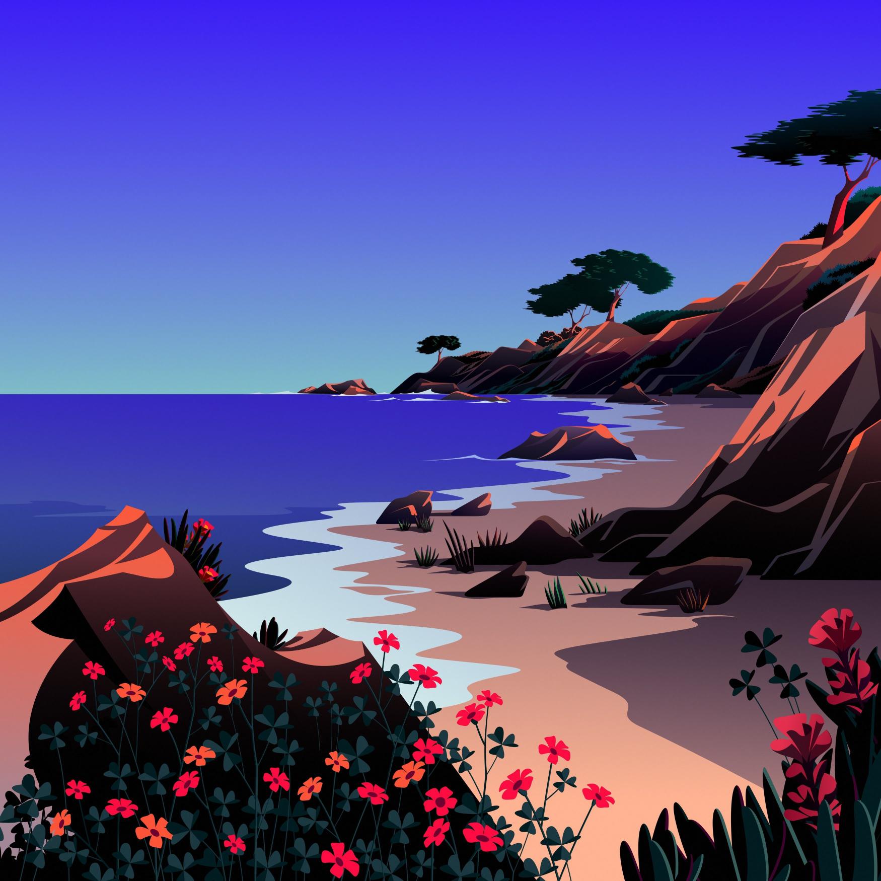 Coastal Sunset Serenity - apple Wallpaper