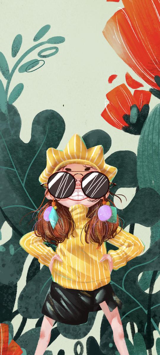 Cool Kid in Garden