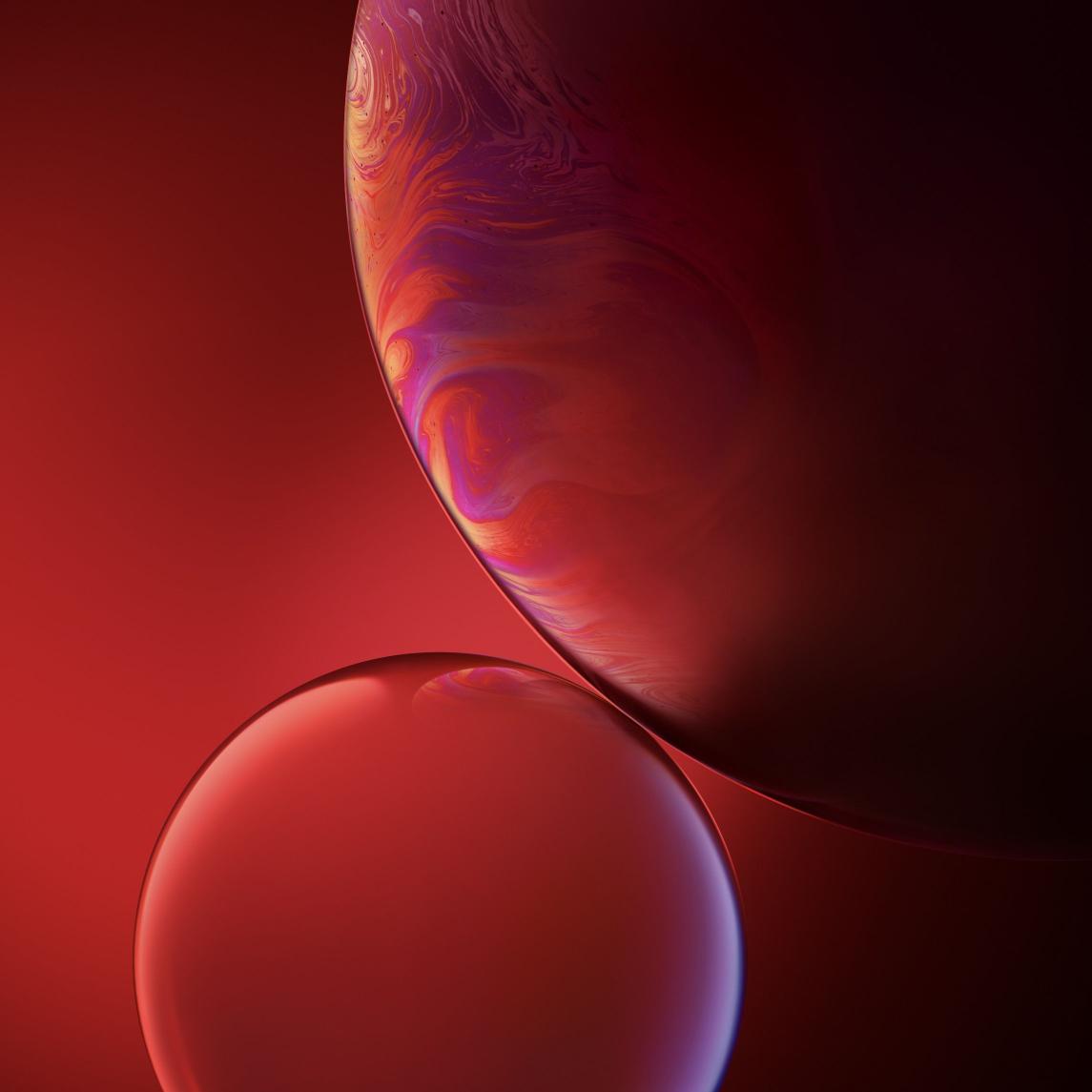 Crimson Abstract Spheres - apple Wallpaper