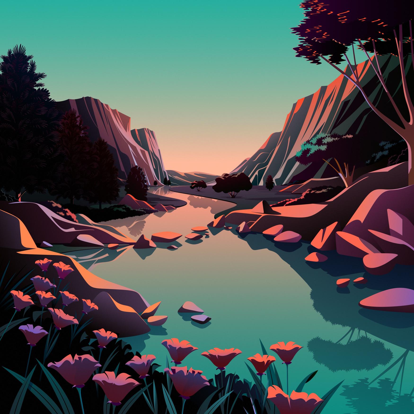 Crimson Canyon River - Related StockWalls wallpaper